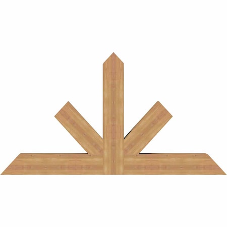 Ekena Millwork Saratoga Timber Gable Bracket, Western Red Cedar, 60"W x 32"H x 5 1/2"D x 5 1/2"F, 13/12 Pitch GBW060X32X0606SAR00SWR
